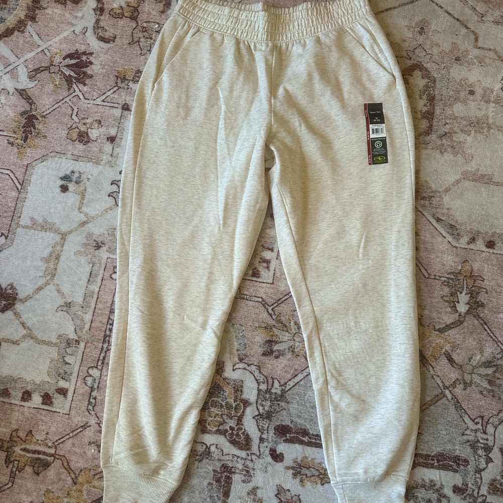 NWT Athletic Works Heathered Oatmeal Joggers